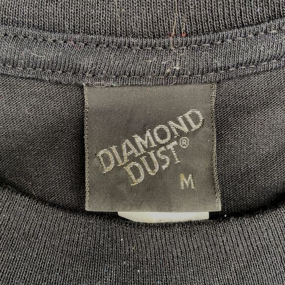 Diamond Dust Men’s Graphic T-Shirt Medium Black Native American Beaded Feather - Picture 4 of 7